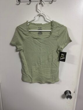 art class Sage Green Ribbed Scoop Neck Tee